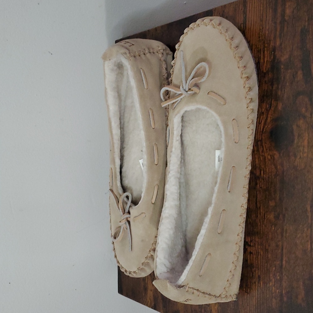 Womens L.L Bean Hearthside Slippers Side 9 Faux Fur Lined - Picture 2 of 9